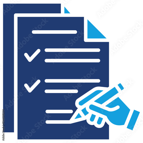 Evaluation Flat Blue Icon