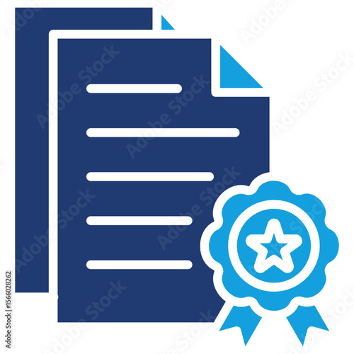 Standardization Flat Blue Icon