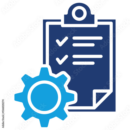 Specifications Flat Blue Icon