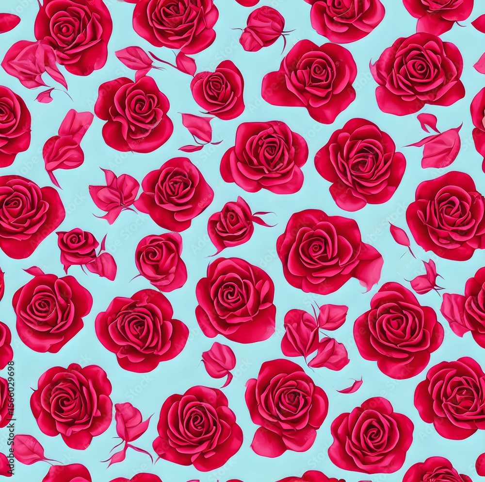 Crimson Roses in Bloom: A sea of vibrant crimson roses unfurls against a refreshing cyan backdrop, offering a breathtaking view of natural beauty and the simple elegance of botanical art. Crimson Roses in Bloom: A sea of vibrant crimson roses unfurls against a refreshing cyan backdrop, offering a breathtaking view of natural beauty and the simple elegance of botanical art.