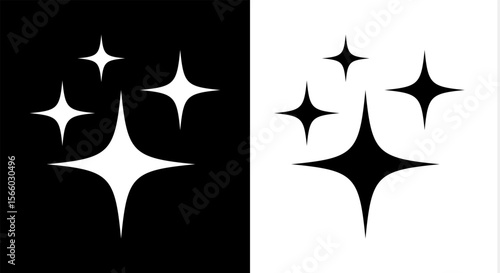 Stencil star icon isolated. Celebrate salute. Spark vector stock illustration
