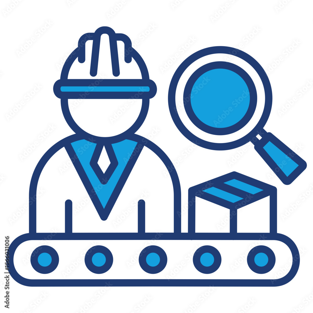 Inspection Blue Icon Inspection Blue Icon