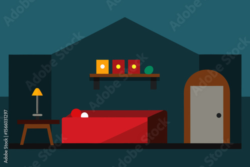 A Basement Converted Into A Simple Game Room For A Fun And Playful Home Scene