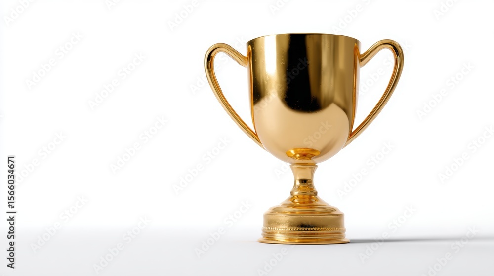 Golden trophy cup isolated on white background Golden trophy cup isolated on white background