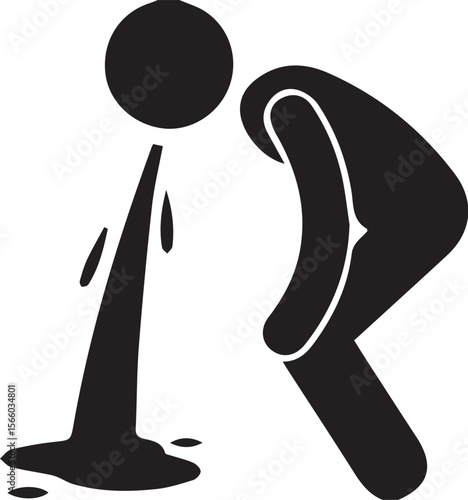 Vomiting Man Icon