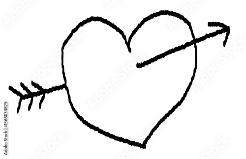 Hand drawn heart. Hand drawn heart icon. Hand drawn heart vector.