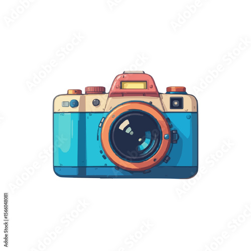 Retro Style Camera Shutter Icon - Creative Technology Vector