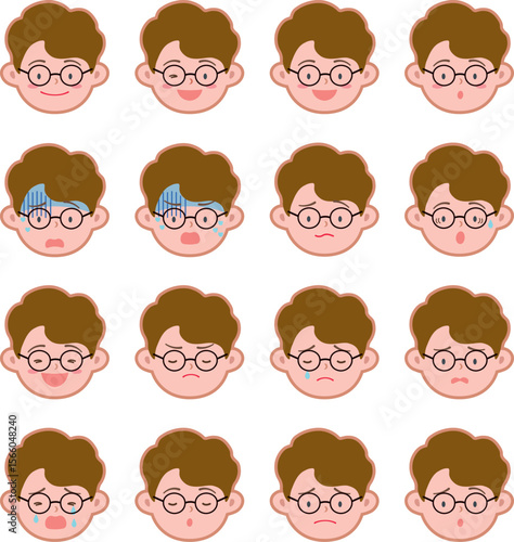Face icons, So many little expressions—Each one capturing the charm of childhood.