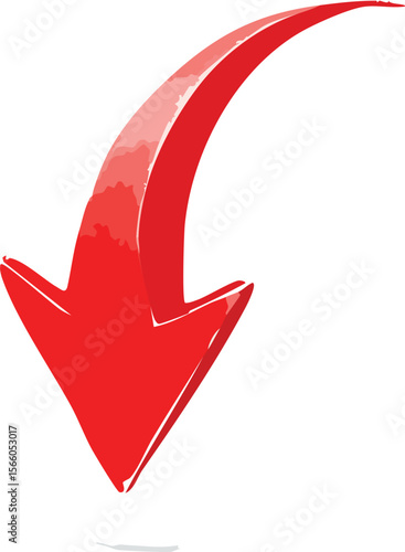Free Download A red arrow marker is isolated on a transparent background,cursor, direction, horizontal, outline, arrow, bold, brush, chalk, check, children, colours, comic, concepts, connection, curve, cut out,  - GFXLoad