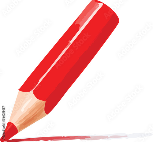 red pencil with eraser