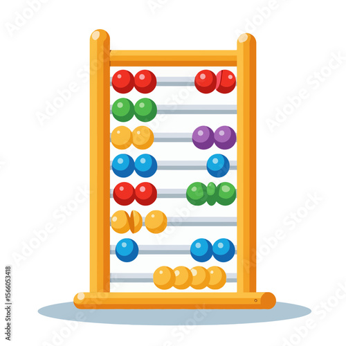 Colorful abacus for learning and counting in classroom setting  