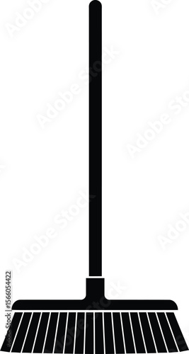 A broom is isolated on white background