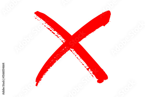 cross mark　brush stroke