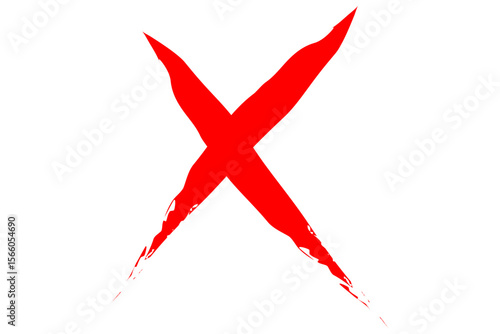 cross mark　brush stroke