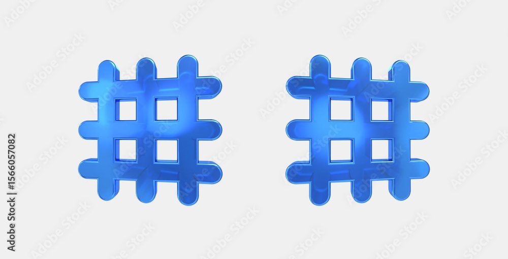 Obraz premium grid 4x4 3D icon on isolate white background