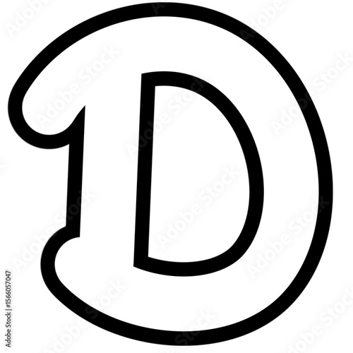 letter D outline