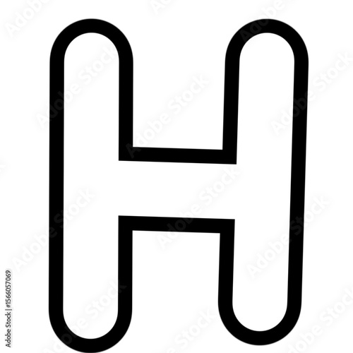 letter H outline