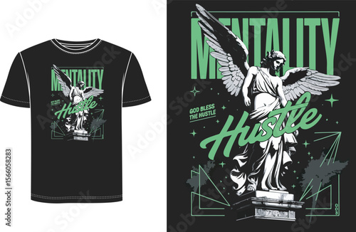 Angel Statue T Shirt Design