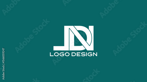 Clean and bold LDN monogram logo with smooth curves and flat design, perfect for real estate, fashion brands, or professional startups