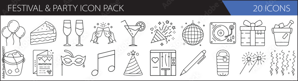 Festival & Party 20 Icon Pack Festival & Party 20 Icon Pack