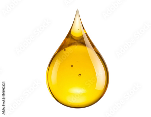 A oil drop isolated on transparent background. PNG.