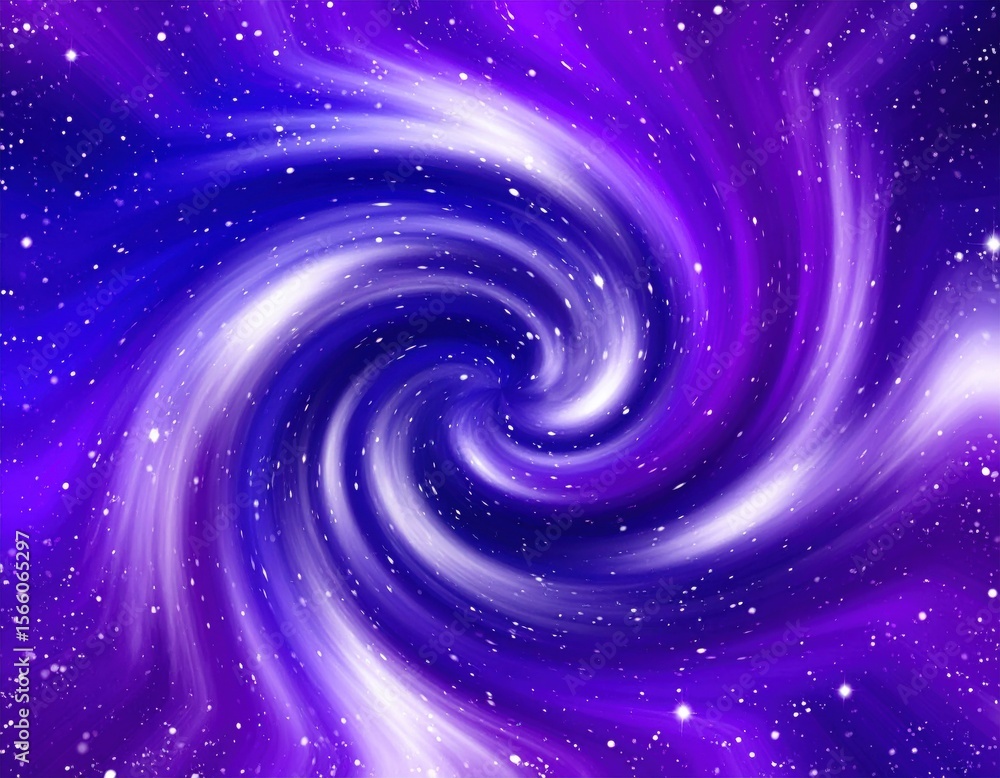 Fototapeta premium Swirling Nebula in Vibrant Purple and Blue Galaxy Background