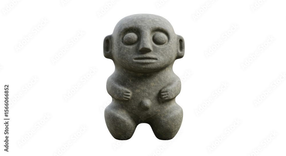 Stone idol statue of an abstract male figure isolated PNG with Transparent Background Stone idol statue of an abstract male figure isolated PNG with Transparent Background