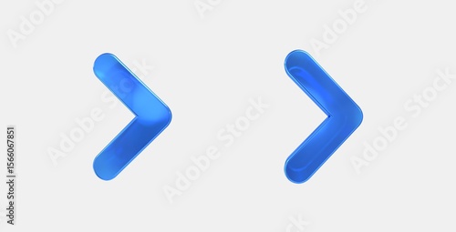 navigate next 3D icon on isolate white background