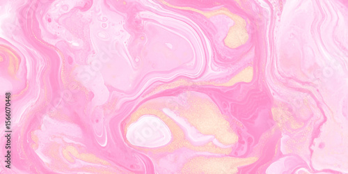 Pink marble texture background with high resolution, Close up of pink marble design for decor, Abstract dusty rose liquid watercolor background with golden crackers.