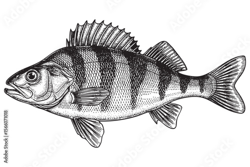 A striped perch fish