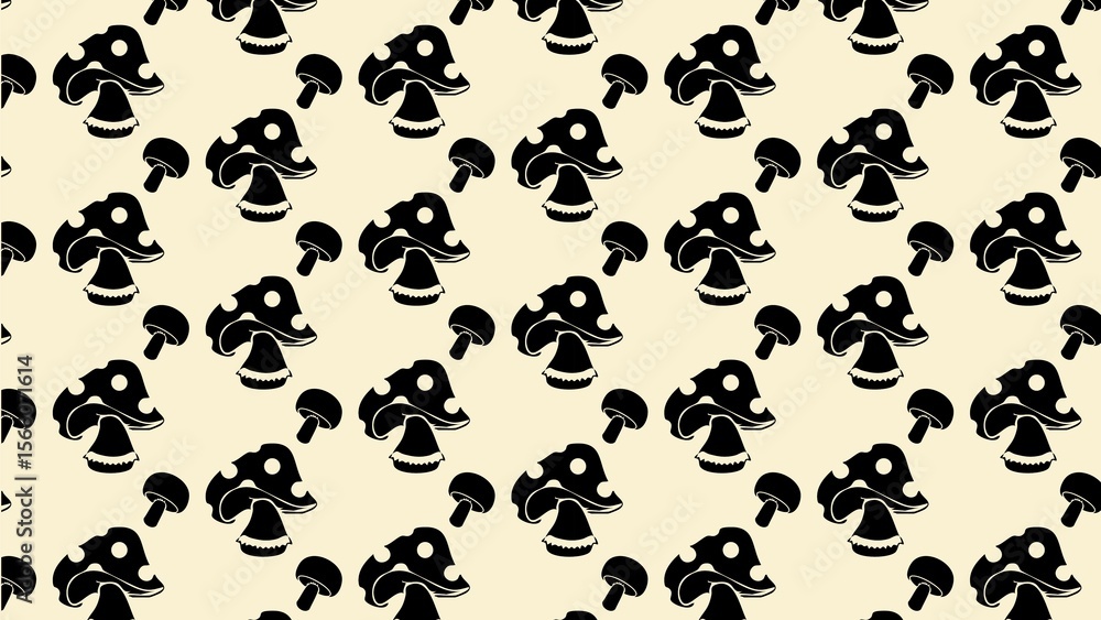 Fototapeta premium vector mushrooms pattern design