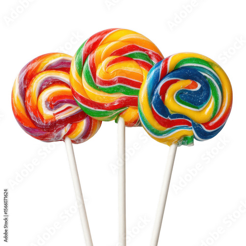 Wallpaper Mural Three colorful lollipops on sticks (2) Torontodigital.ca