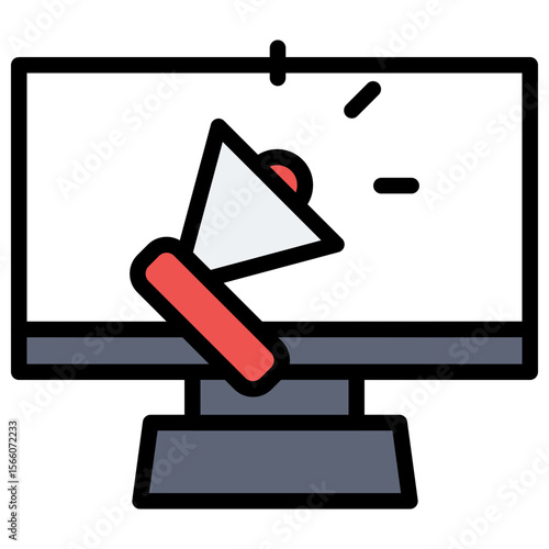 Propaganda icon vector image. Can be used for Public Relations Agency.