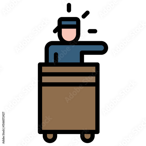 Spokesperson Male icon vector image. Can be used for Public Relations Agency.
