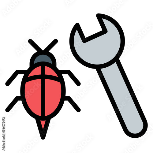 Bug Fixes icon vector image. Can be used for Game Development.