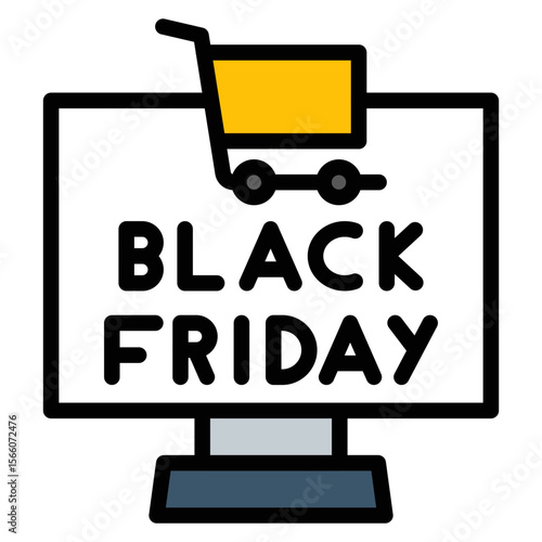Black Friday Sale icon vector image. Can be used for Game Development.