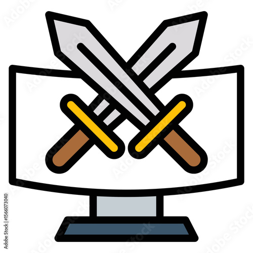 Moba icon vector image. Can be used for Game Development.