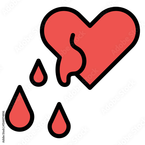 Bleeding Heart icon vector image. Can be used for Politics.