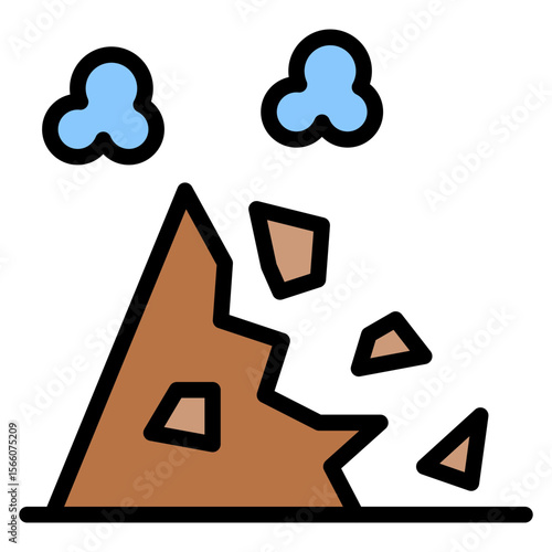 Landslide icon vector image. Can be used for Politics.