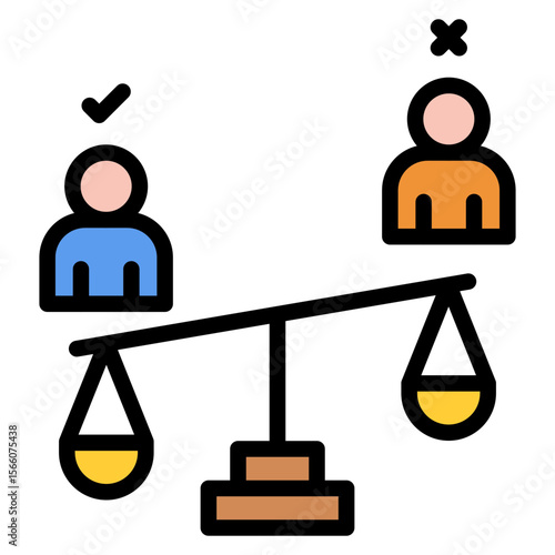 Swing Vote icon vector image. Can be used for Politics.