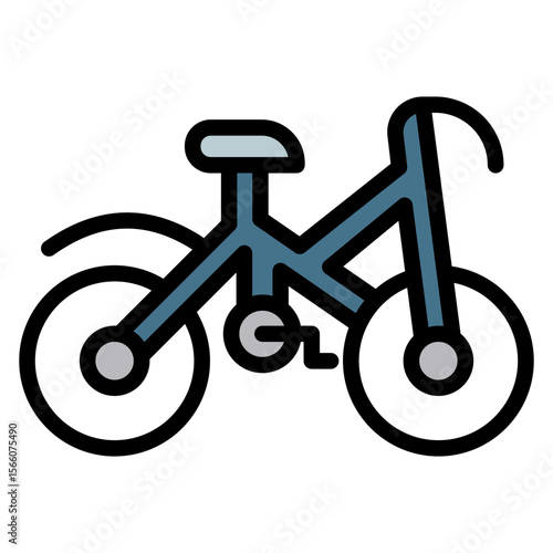 Bicycle icon vector image. Can be used for Personal Transportation.