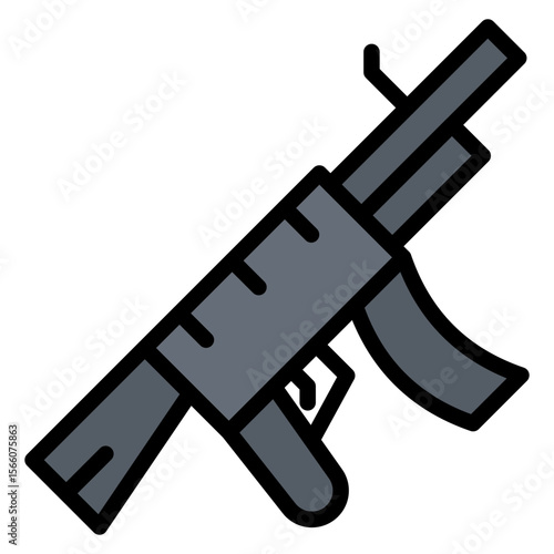 Assault Rifle icon vector image. Can be used for Battle Royale.