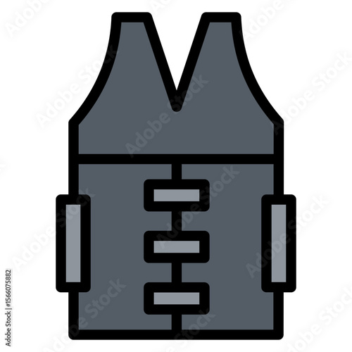 Body Armor icon vector image. Can be used for Battle Royale.