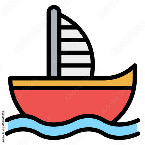 Boat icon vector image. Can be used for Battle Royale.