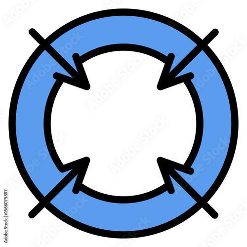 Blue Zone icon vector image. Can be used for Battle Royale.