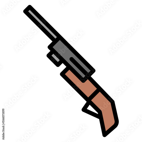 Designated Marksman Rifle icon vector image. Can be used for Battle Royale.