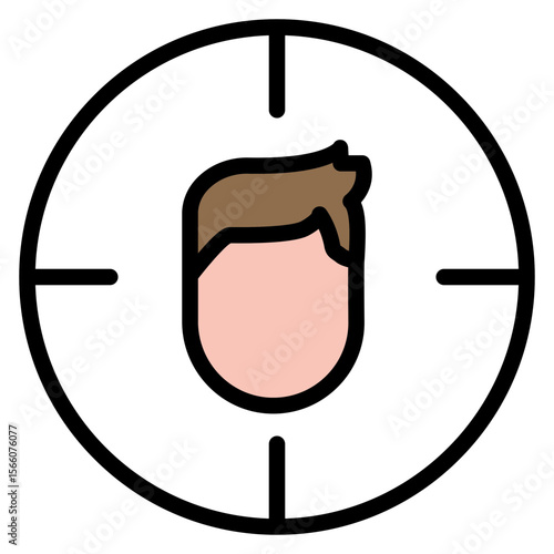 Headshot icon vector image. Can be used for Battle Royale.