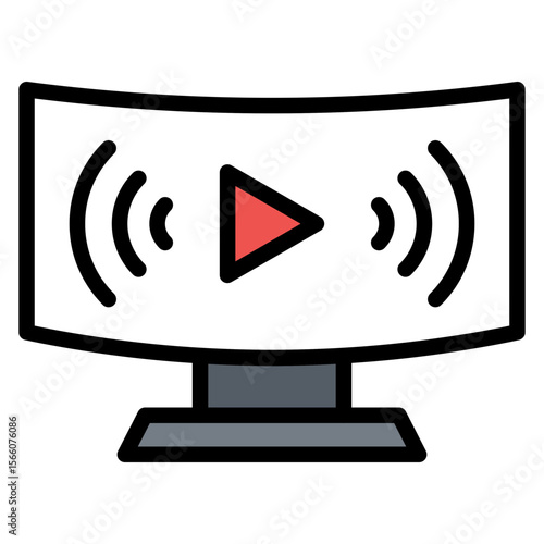 Livestream icon vector image. Can be used for Battle Royale.