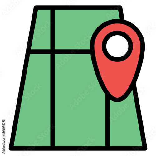 Map icon vector image. Can be used for Battle Royale.