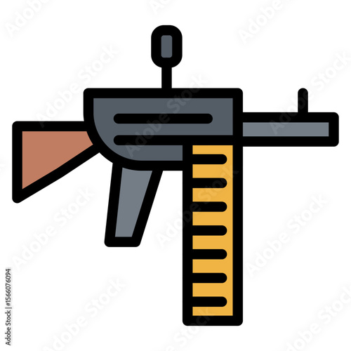 Light Machine Gun icon vector image. Can be used for Battle Royale.
